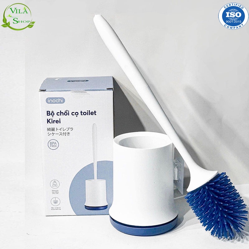 Bàn Chải Nhà Tắm, Chổi Cọ Toilet Đầu Silicon Kirei, Chổi Cọ Nhà Vệ Sinh Đa Năng INOCHI, Nhựa Cao Cấp Chắc Chắn Tiện Dụng