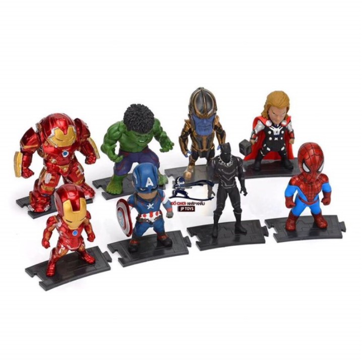 Mô hình avengers 8 nhân vật , vật liệu an toàn , thiết kế siêu  đẹp , bảo hành chính hãng