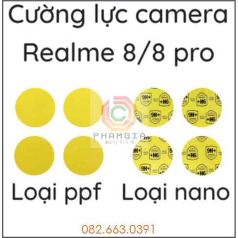 Miếng dán camera Realme 8 / Realme 8 pro bảo vệ cam, chống trầy