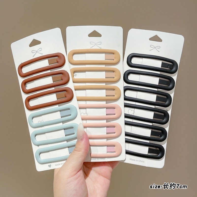 Kẹp Tóc Màu Nhám Đơn Giản Thời Trang Cho Nữ