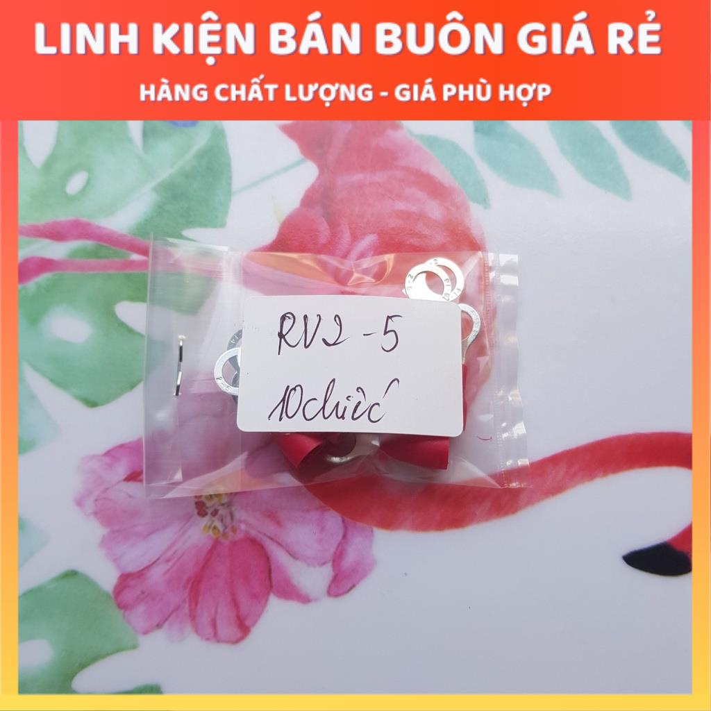 Đầu COS tròn đủ loại - 10 Đầu Cos tròn RV, Cos chữ o,Cốt kẹp dây điện, cos tròn các loại, cốt tròn