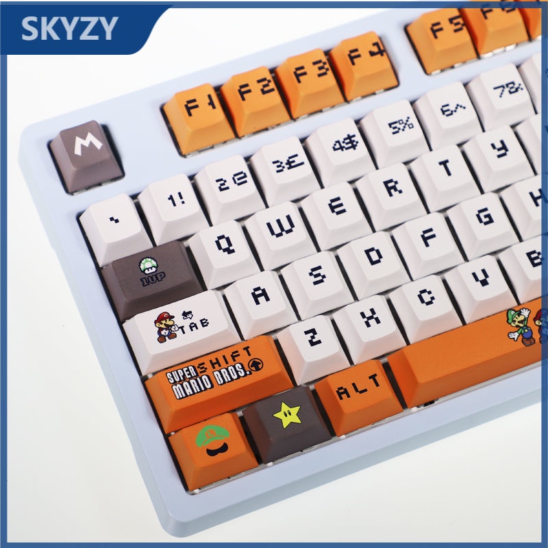 Mario keycap Super Mario Bros. theme keycap Nintendo PS5 Phim hoạt hình Anime PBT Dye thăng hoa bàn phím cơ học keycaps