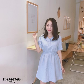 ĐẦM SỌC BO EO CỔ SEN