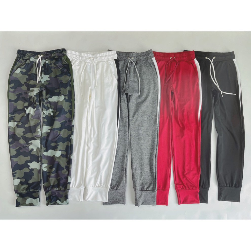 Quần dài Jogger Thể Thao Nữ Trơn Phối Sọc Viền 2 Bên, Có Túi, Vải Đẹp