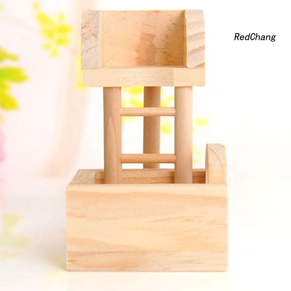 Đồ Chơi Nhà Mini Có Thang Gỗ Cho Chuột Hamster