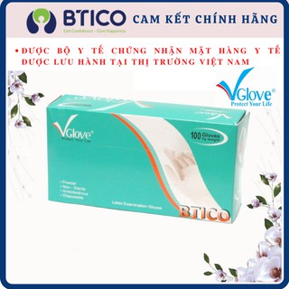 Găng tay y tế có bột Latex VGlove 5.0g Khải hoàn (Y Tế/Nha Khoa/Xăm hình/Nail)