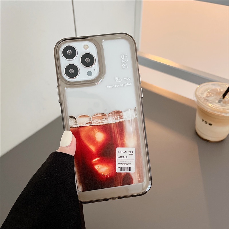 Ốp Điện Thoại TPU Mềm Trong Suốt Họa Tiết Cà Phê Cho iPhone 12 13 11 Pro XS Max X XR 8 7 Plus SE2020
