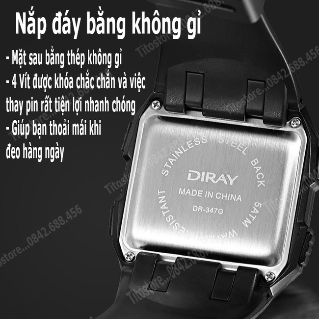 Đồng hồ Nam Lính Thủy Đánh Bộ Thể Thao,Chống Thấm Nước LED Báo Động,Kỹ Thuật Số Đeo Tay