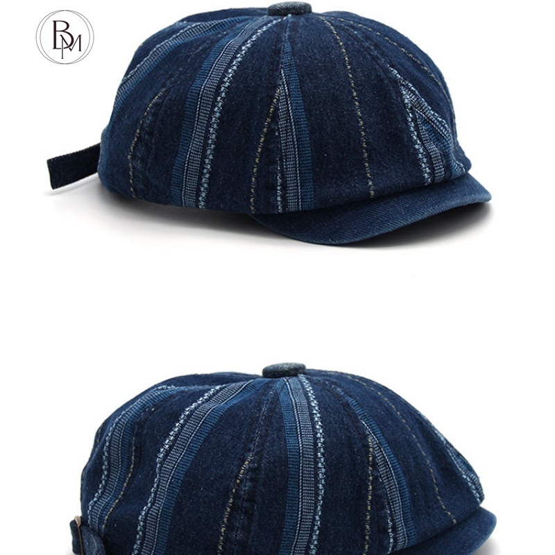 Mũ beret denim BANMA thiết kế đơn giản cho nam