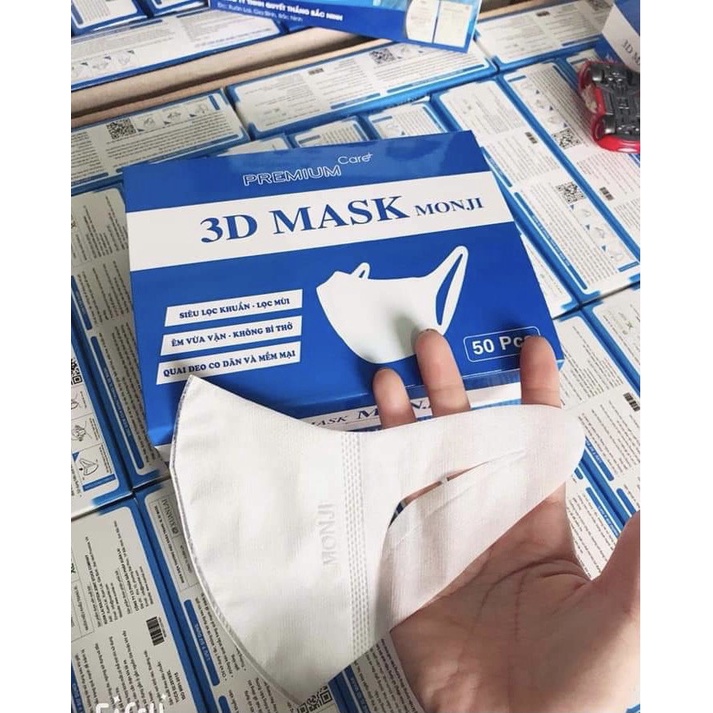 [HỘP-50 CÁI] Khẩu trang y tế 3D MASK cao cấp kháng khuẩn