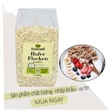 Yến mạch Đức Hafer Flocken - túi 500g - cán vỡ- cán dẹt cho bé ăn dặm- giảm cân- người bị tiểu đường