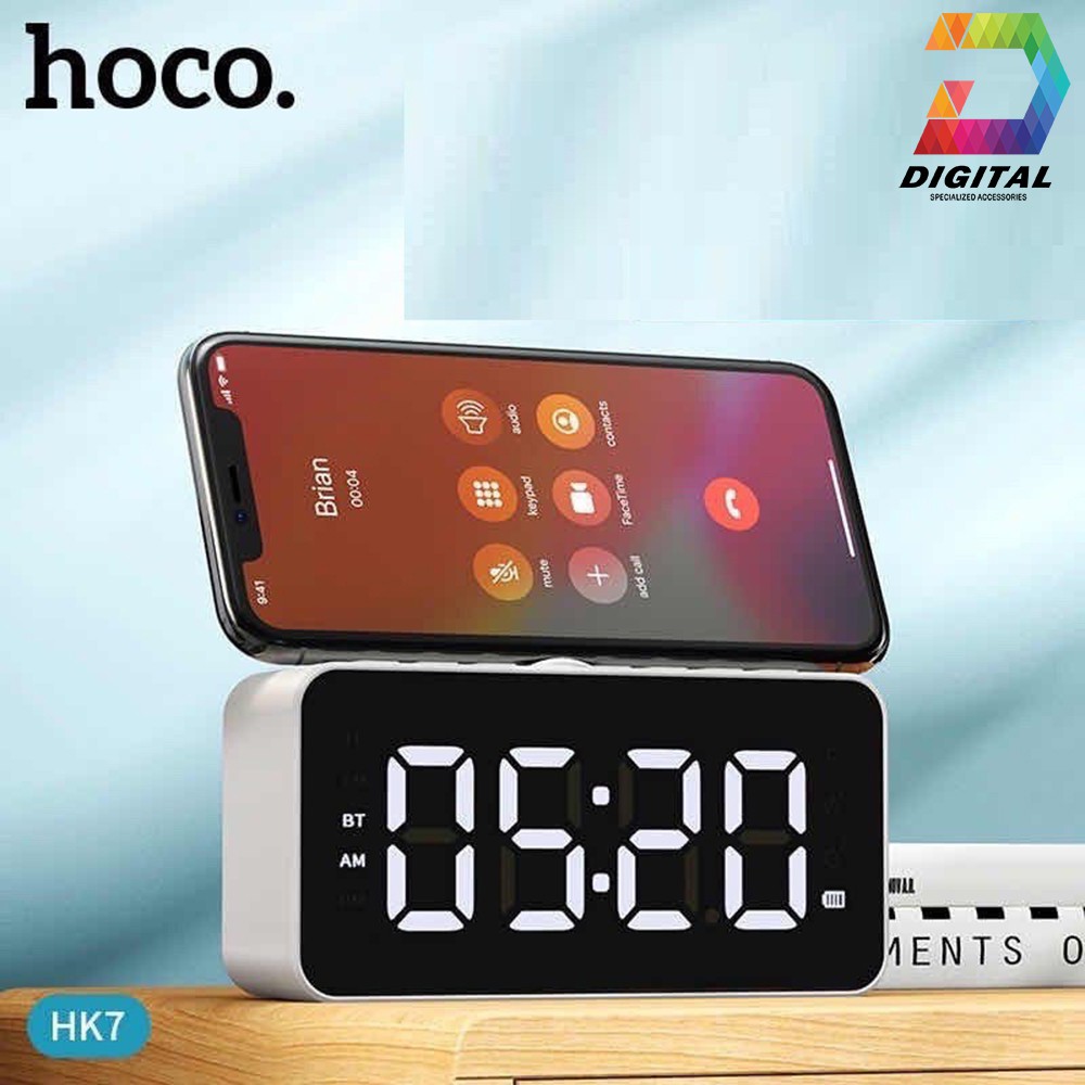 Loa Bluetooth Mini Hoco HK7 Chính Hãng Có Đồng Hồ Báo Thức