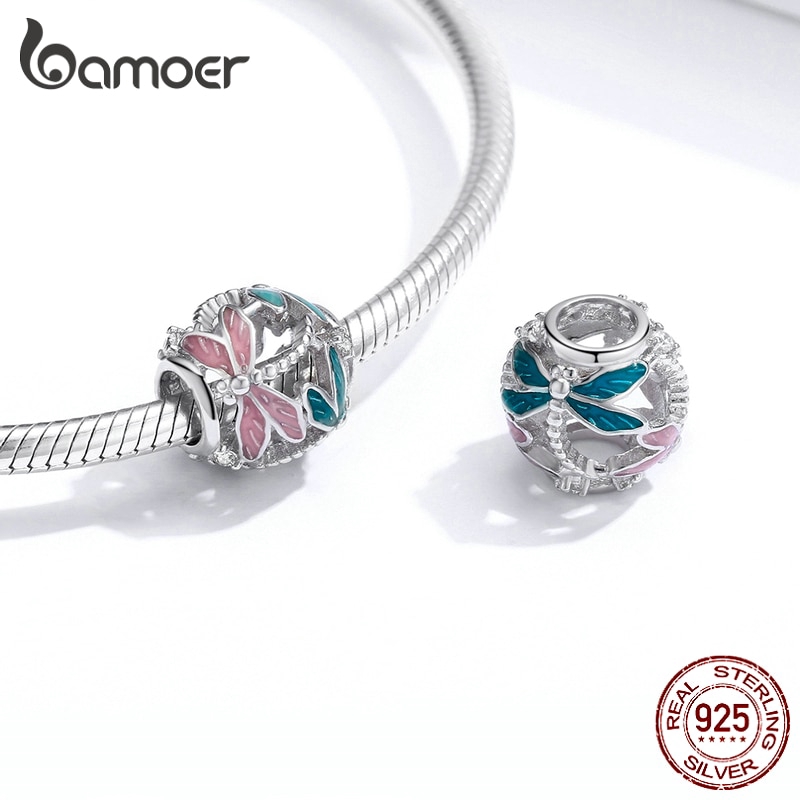 Phụ Kiện Bamoer Bằng Bạc 925 Dùng Làm Trang Sức Hình Chuồn Chuồn