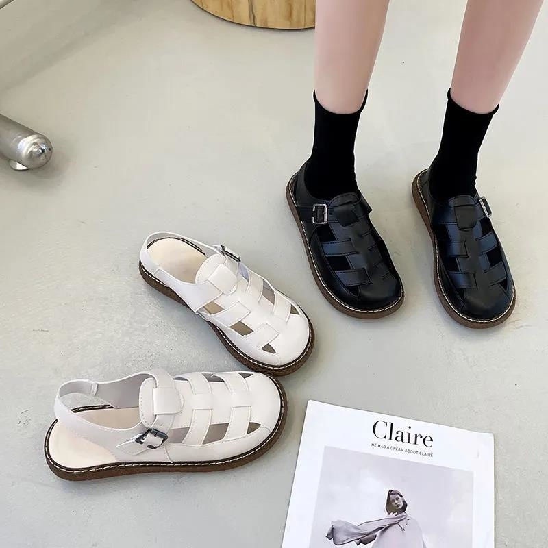 CHZK Sandal chiến binh Giày Sandal Đế Dày Tăng Chiều Cao Phong Cách Mori Nhật Bản Cho Nữ
