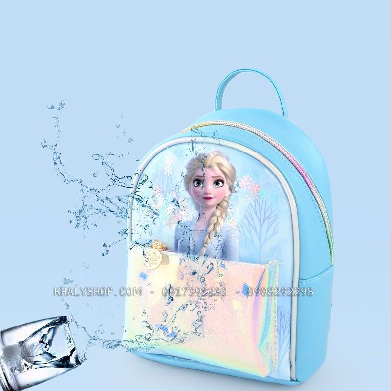 Balo mini thời trang hình công chúa Anna Elsa (Frozen 2) màu xanh hoa siêu hot cho trẻ em bé gái (Disney) - 134P4NBLF133