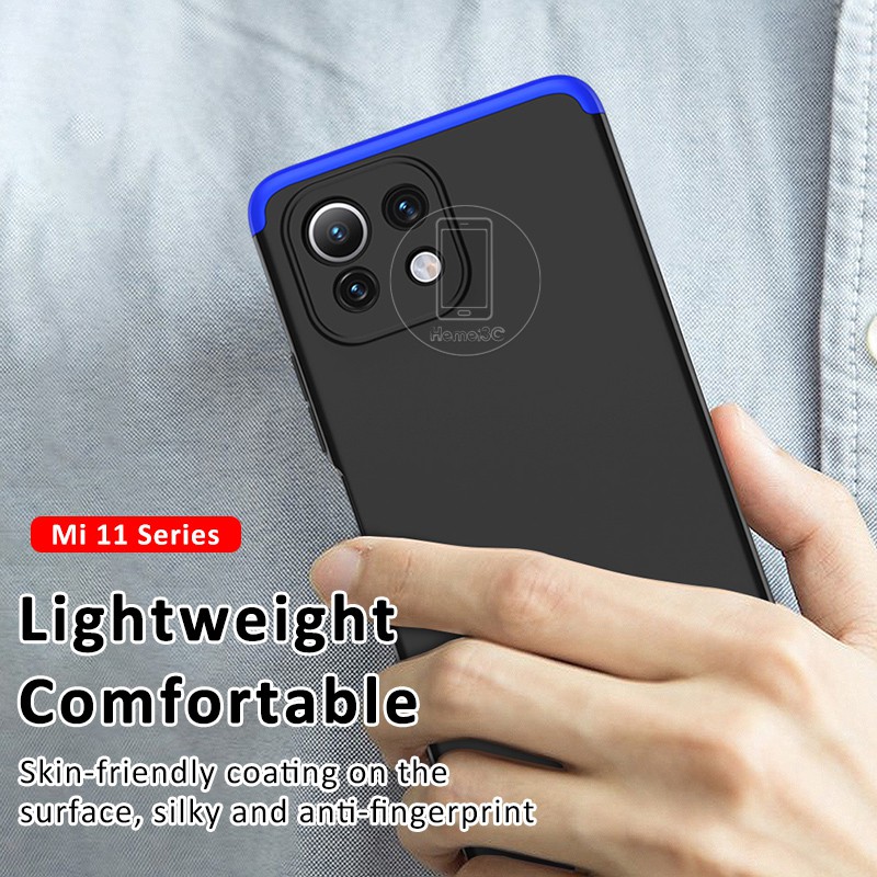 ốp điện thoại Mặt Nhám 3 Trong 1 Cho Xiaomi Mi Note 11 10 10T Pro Lite Mi11 XIaomi11Lite 4G 5G
