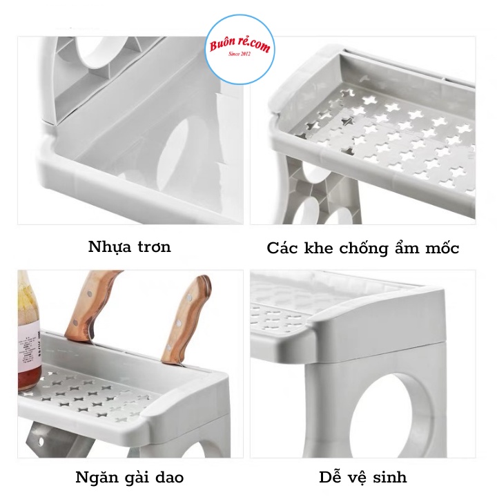 Kệ đựng gia vị 2 tầng thân Bong Bóng thông minh -  Kệ đựng đồ nhà bếp, nhà tắm 2 tầng đa năng Br 01669