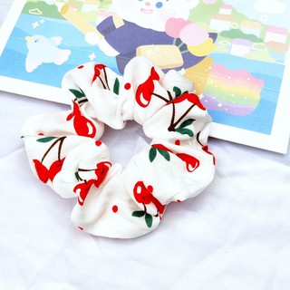 Dây buộc tóc, cột tóc scrunchies hoa quả dễ thương 🍒🍓