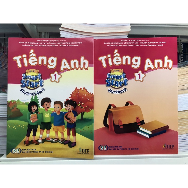 Tiếng anh lớp 1 smart start (bộ 2 quyển tặng 2 cái bao kiếng)