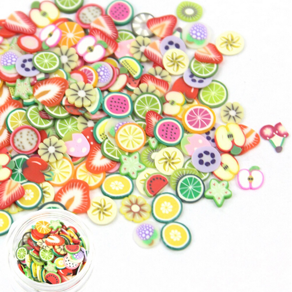 Bộ 10000 Miếng Dán Trang Trí Móng Tay Hình Trái Cây 3D Xinh Xắn