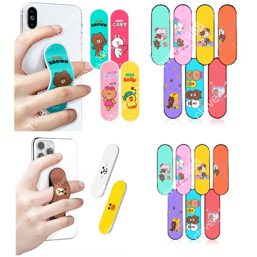 giá đỡ điện thoại gấu lotso 3 anh em gấu đứng IRDI3 phone stick molang pusheen gấu brown tonton khủng long hoàng đế mèo
