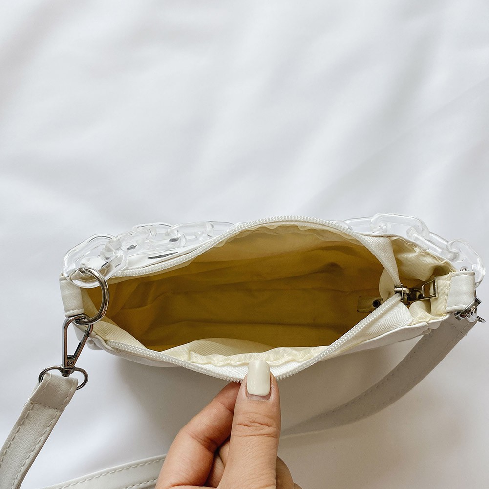 Túi xách với dây acrylic họa tiết động vật thời trang dành cho nữ