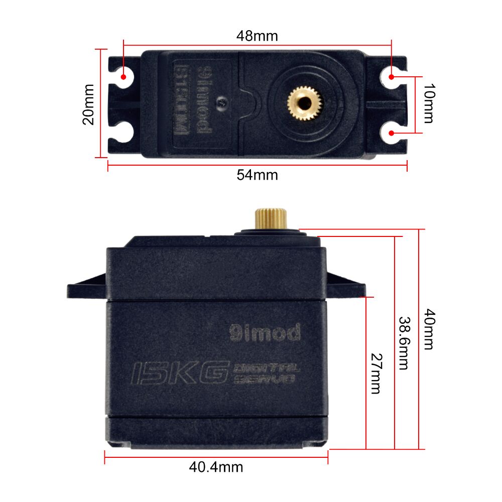 Động Cơ Servo Kỹ Thuật Số 9g / 17g / 15kg 9imod S0009M / S0017M / S1500M