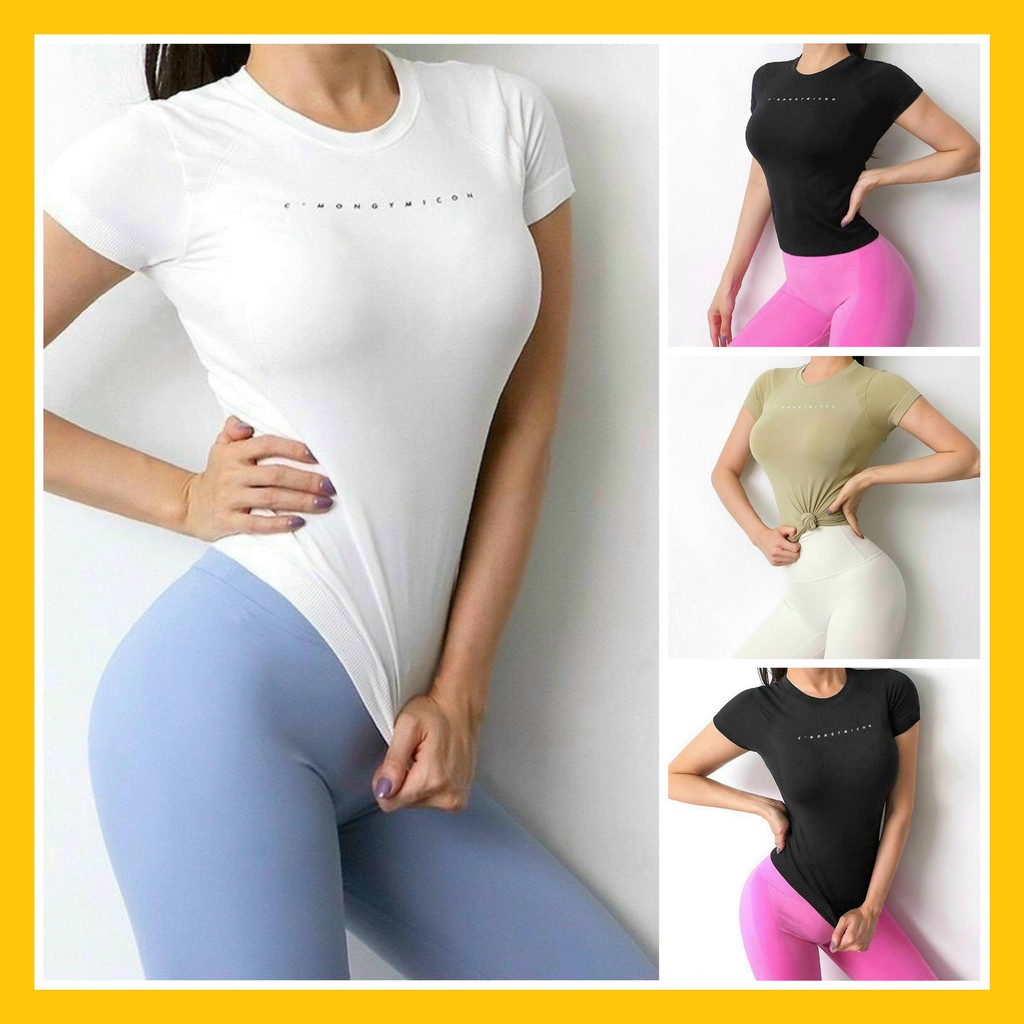Cộc tay C'mon trơn [ĐỒ TẬP GYM NỮ]