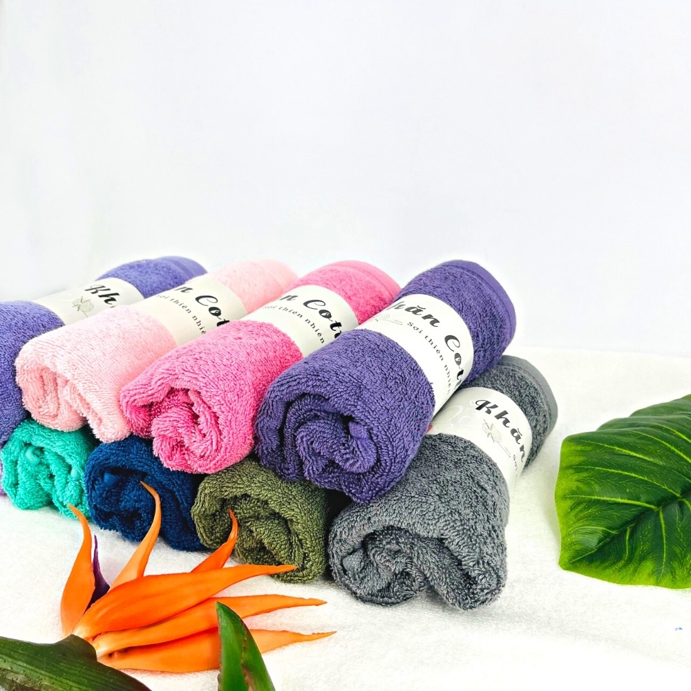 Khăn Mặt Cotton Cao Cấp Thiện Phú 34x80cm, Khăn Đa Năng Y457 Bông Sợi Thấm Nước Tốt