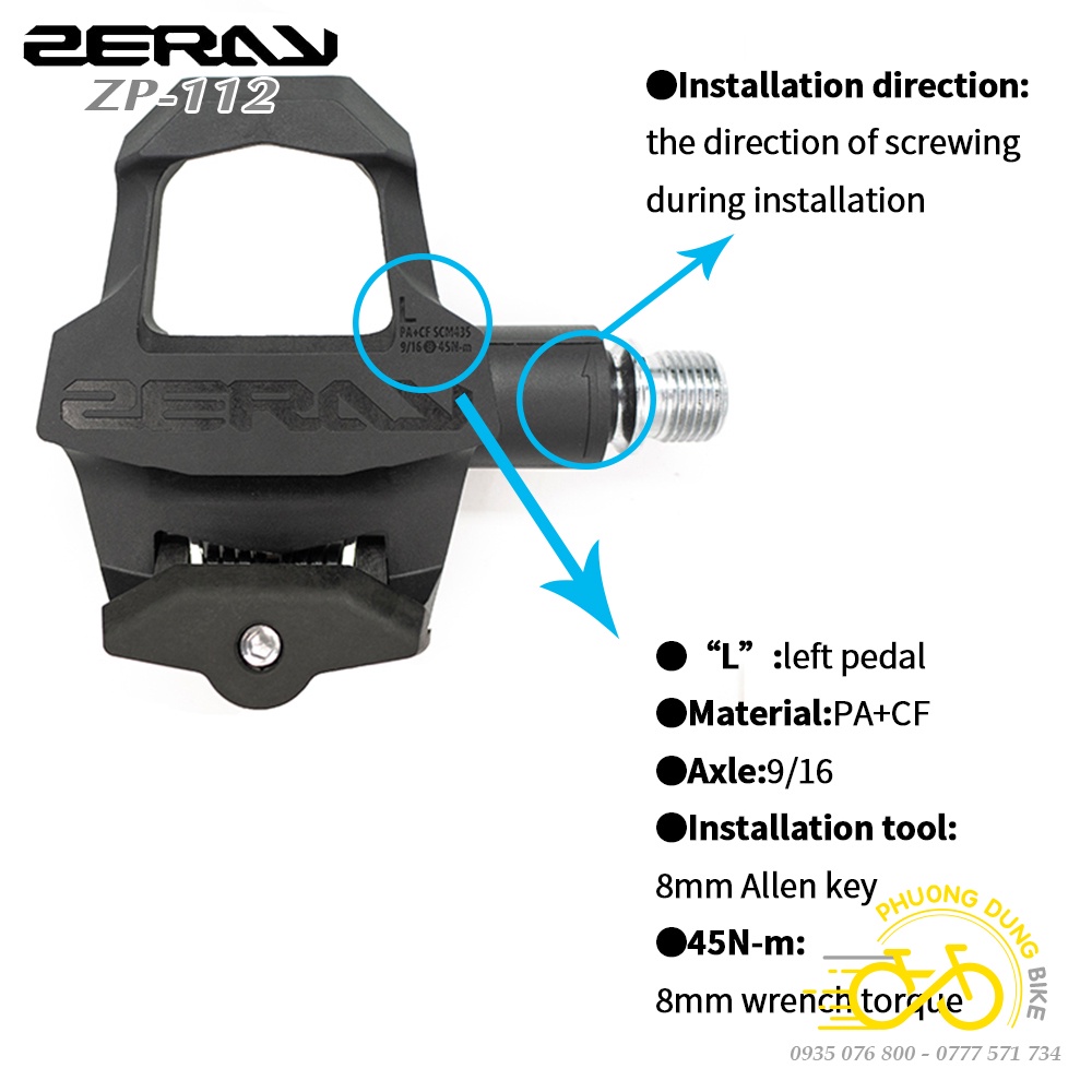 Pedan  can xe đạp ZERAY ZP-112 - Look Road