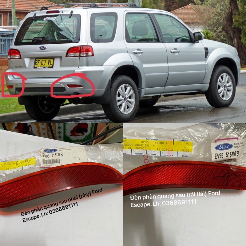 Đèn phản quang cản sau bên trái  Ford Escape
