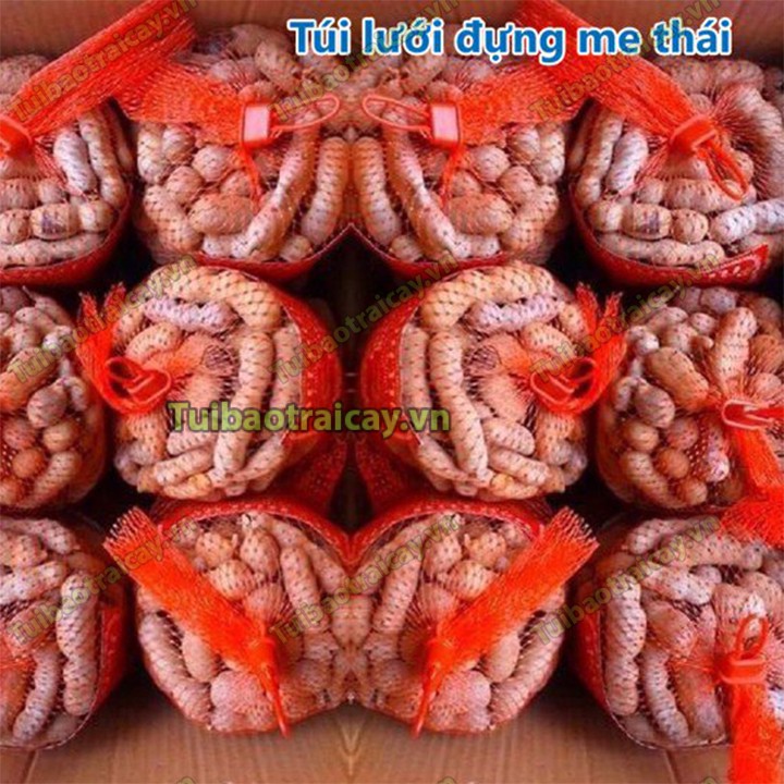 1kg Túi cước, túi lưới dài 35cm màu đỏ - L5