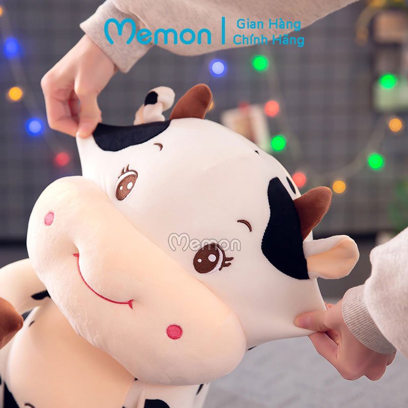 [Mã LIFEMALL2505 giảm 10% đơn 250K] Gấu Bông Bò Sữa Ngồi Cao Cấp Memon