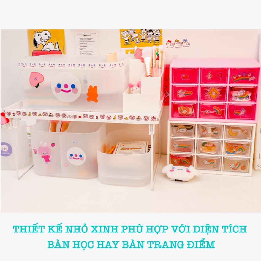 Kệ Sắt Đựng Đồ Đa Năng Để Bàn DIY Phong Cách Hàn Quốc G015 [Rẻ]