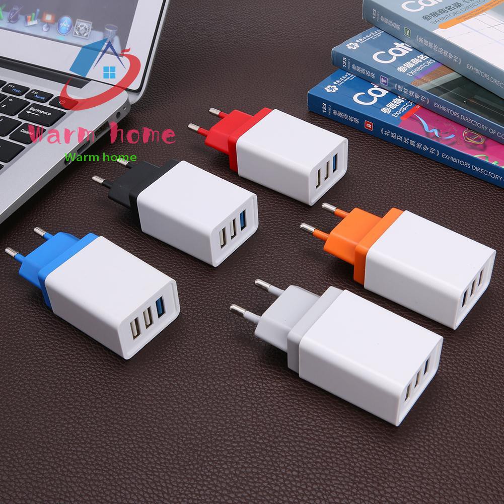 Củ Sạc Nhanh Chia 3 Cổng Usb Tiện Dụng