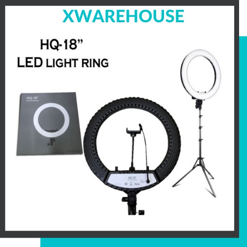 Đèn led livestream 45CM 55W HQ18/HQ18N chính hãng, đèn livestream quay tiktok có giá đỡ điện thoại kèm chân đèn