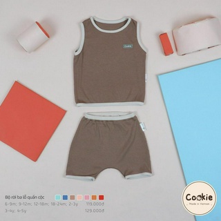 Bộ áo ba lỗ quần cộc trẻ em Cookie