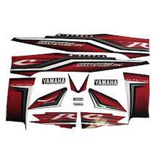 [KHÔNG THỂ RẺ HƠN] Bộ tem xe Sirius RC đỏ đen ( chữ Sirius RC màu xám)  G40-76 (9260)