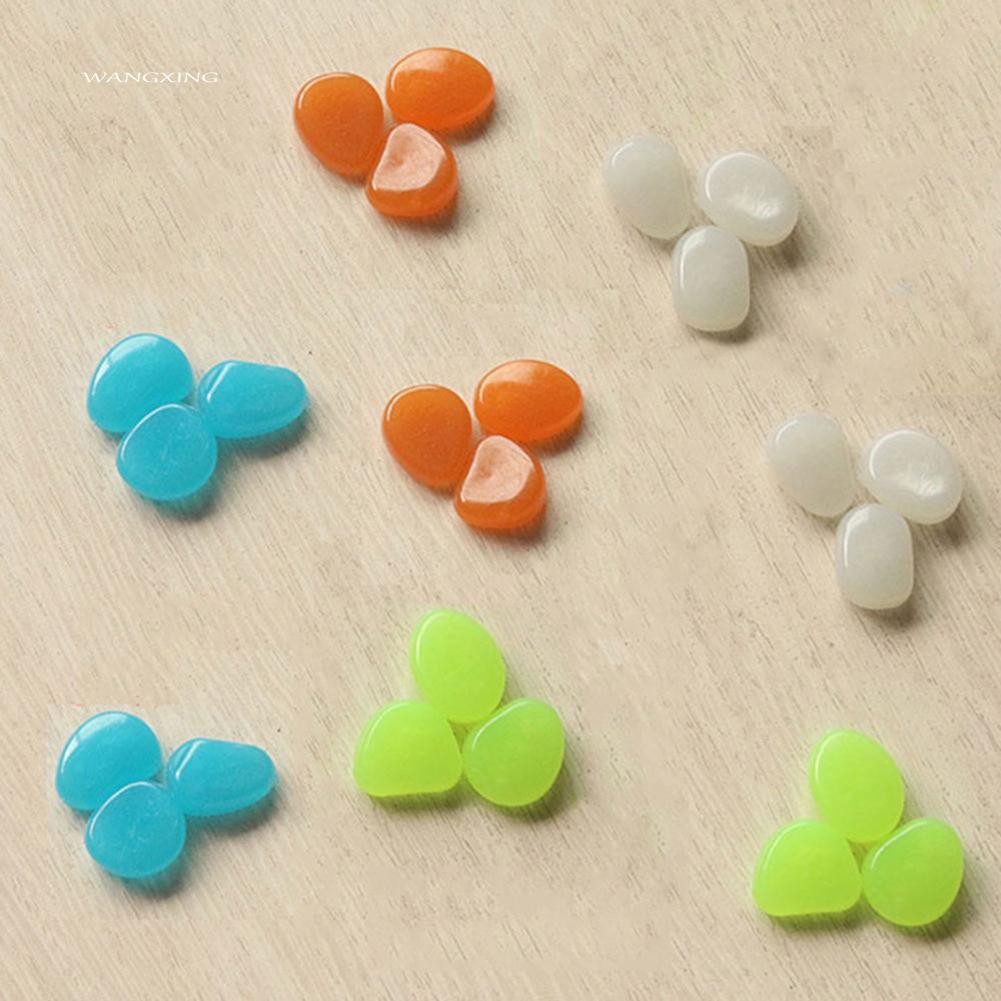 Bộ 100 hạt đá thủy tinh phát quang trang trí bể cá