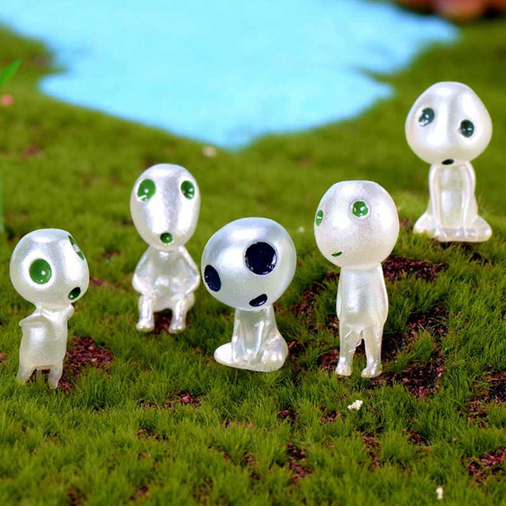 MXMIO Luminous Figurine Model Cartoon Kids Toy Gift Princess Mononoke Action Figures Anime Tree Elves Glow In The Dark Light Up Novelty Miniatures