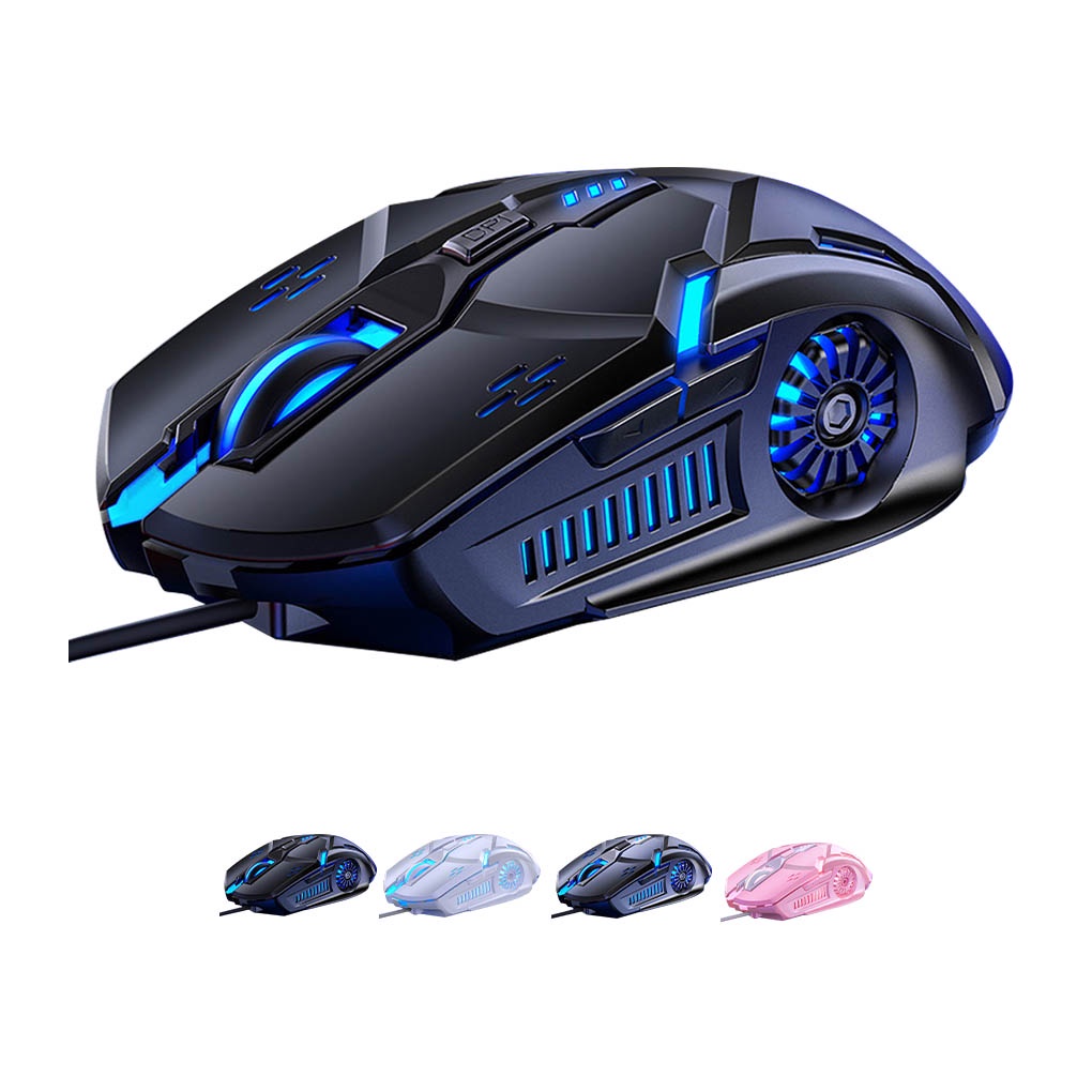 Gaming Mouse Low-noise 7 Color Backlight 6 Key Anti-slip Mechanical Mouse Gaming Accessory
