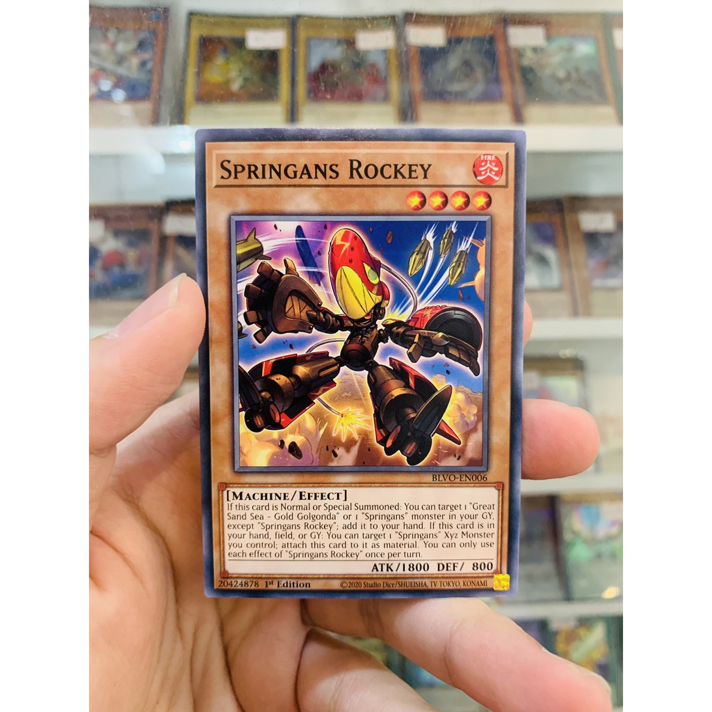 Thẻ Bài YugiOh! Mã BLVO-EN006 - Springans Rockey - Common - 1st Edition