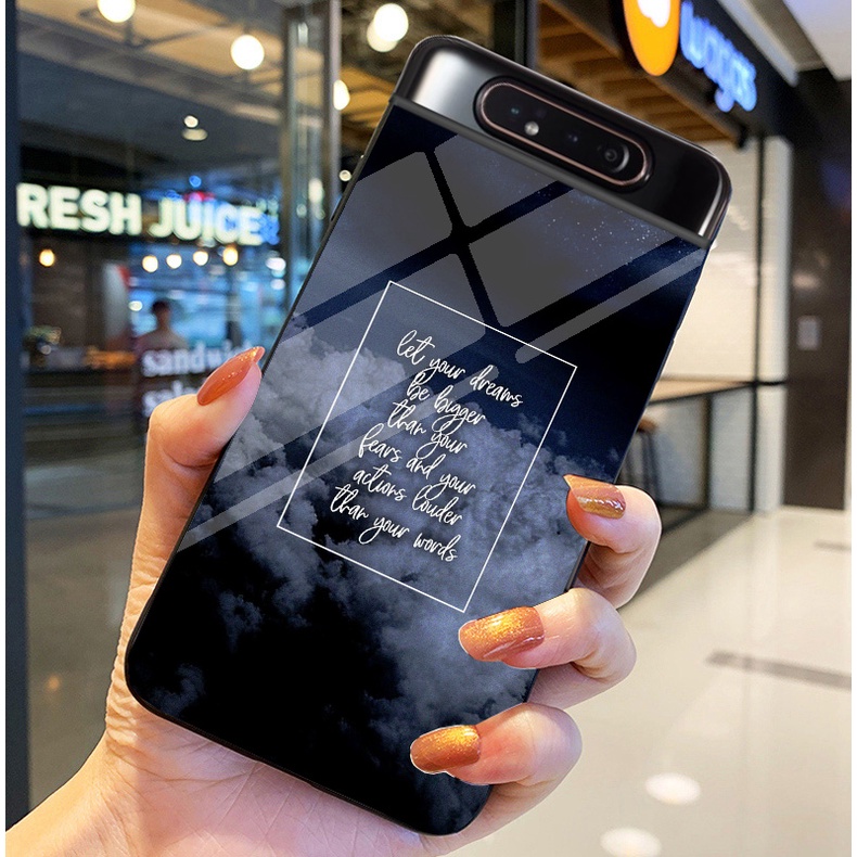 Ốp Lưng SAMSUNG GALAXY A80 Ốp kính bóng cao cấp Phi Hành Gia