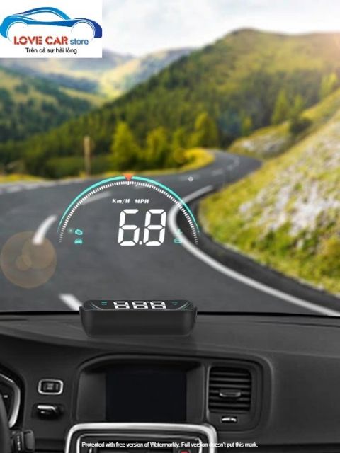 HUD M8 hiển thị tốc độ ô tô xe hơi và cảnh báo tốc độ màn hình hắt kính kết nối OBD2
