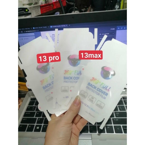 Miếng dán ppf mặt sau 15 PRO MAX/14 PRO MAX/14 PRO/14 PLUS/14/13 pro max / 13 pro / 13 / 13 mini full mặt sau bảo vệ máy