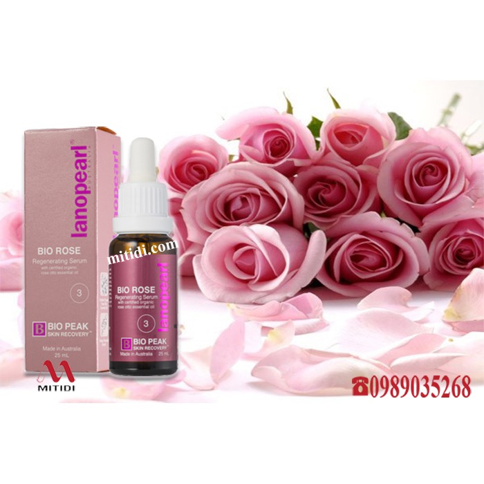 Serum tái tạo da Lanopearl Bio Rose tinh chất hoa hồng Date 11/2021