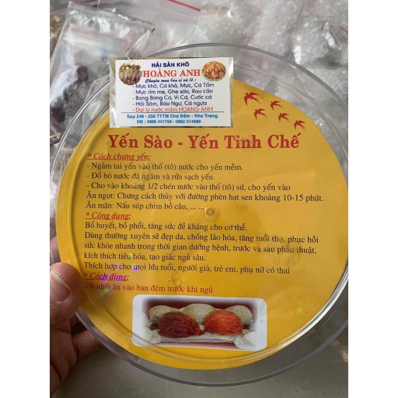 tổ yến chưng nhuỵ hoa-yến sào nha trang- set yến viên chia sẵn[ tặng hủ thuỷ tinh]+nhuỵ hoa,táo đỏ,hạt chia,đường phèn