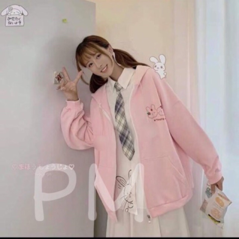 Áo khoác hoodie dây khoá kéo Hình Kute Ulzzang🌵Hodie nữ vải nỉ chất đẹp giá rẻ không xù lôngBST thu đông unisex 2021 | BigBuy360 - bigbuy360.vn