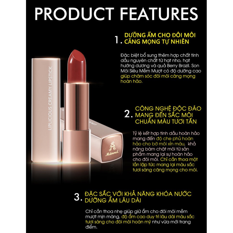 MDMMD Son Môi Siêu Mềm Mượt - 8 màu (date ngắn) | BigBuy360 - bigbuy360.vn