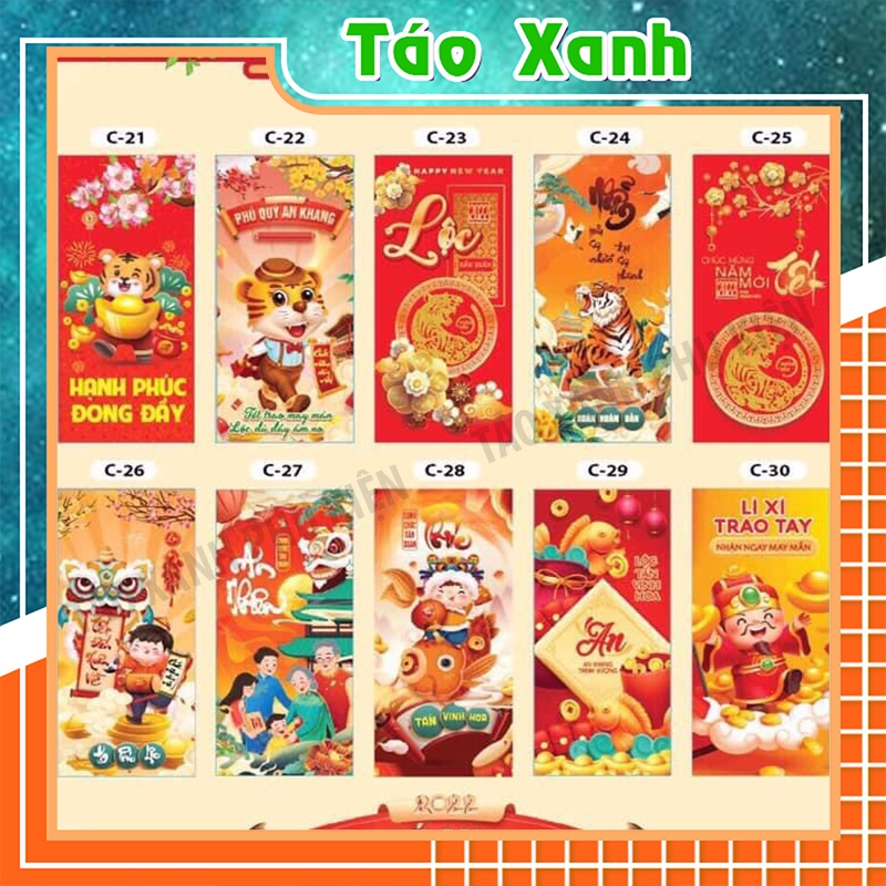 Bao Lì Xì Tết Giá Sỉ Siêu Rẻ - Đẹp Độc Lạ (Giao Ngẫu Nhiên) [Li.Xì]